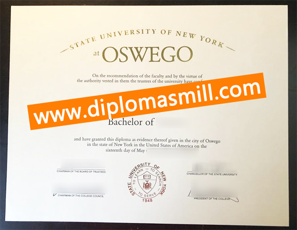 How safe buy fake SUNY Oswego diploma?