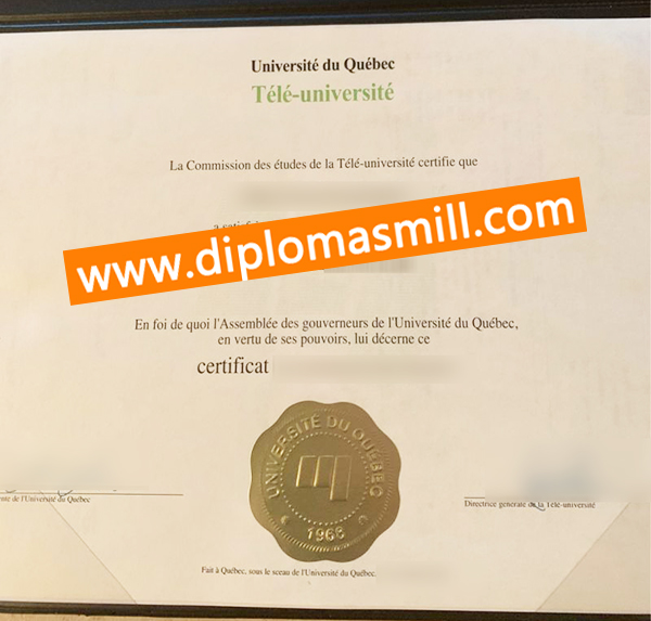 Pick up copy Universite du Quebec diploma