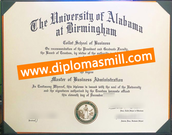 Apply fake University of Alabama diploma
