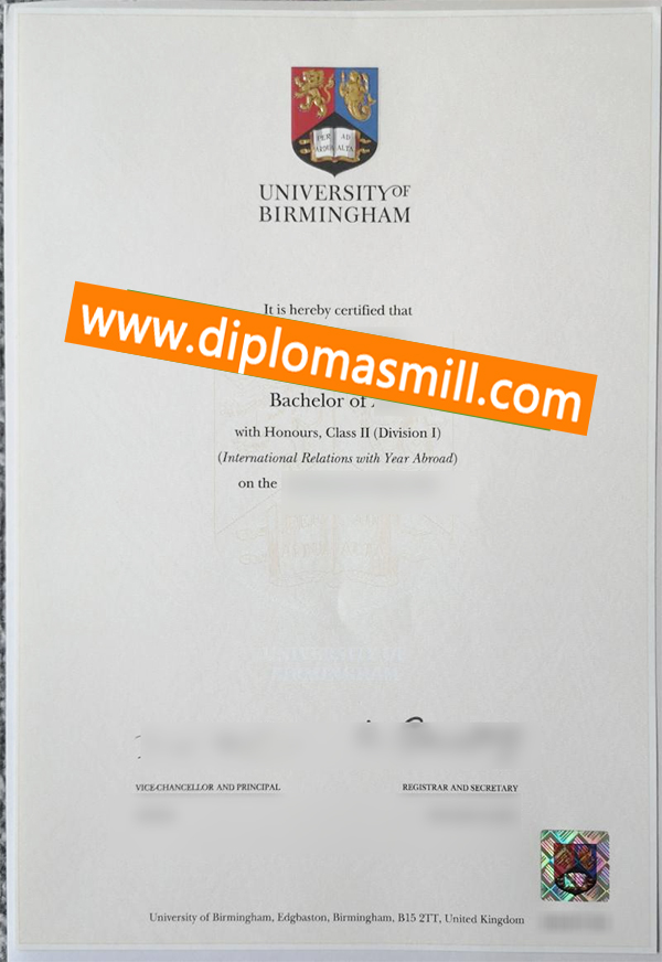How to obtain fake University of Birmingham diploma?