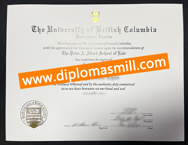 Apply copy University of British Columbia diploma