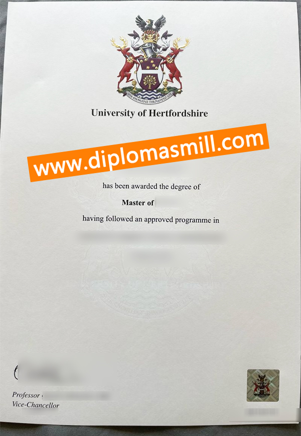 Sale fake University of Hertfordshire diploma