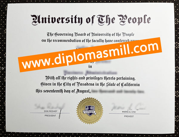 How to get fake University of the People diploma?