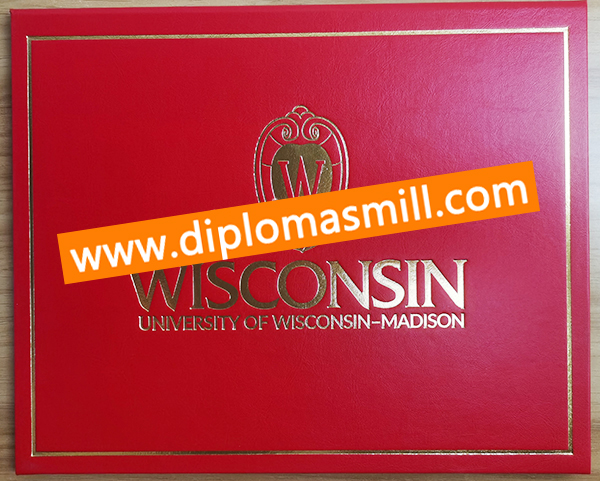 Custom original University of Wisconsin diploma cover
