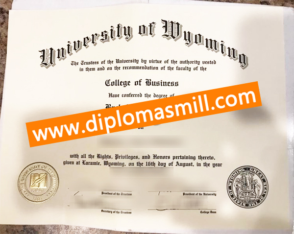 Puchase fake University of Wyoming diploma