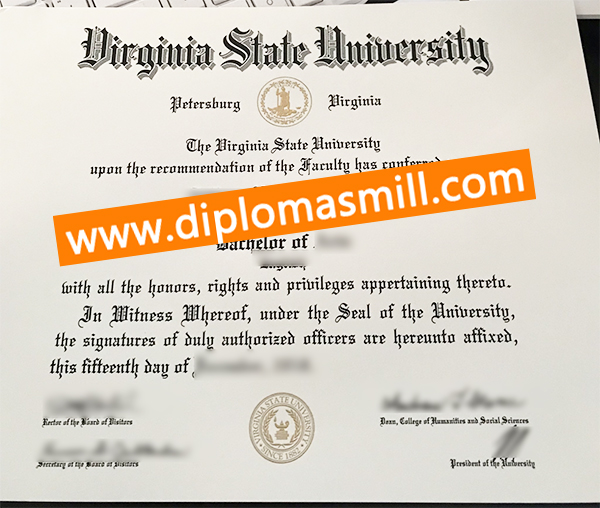 How to order fake Virginia State University diploma?
