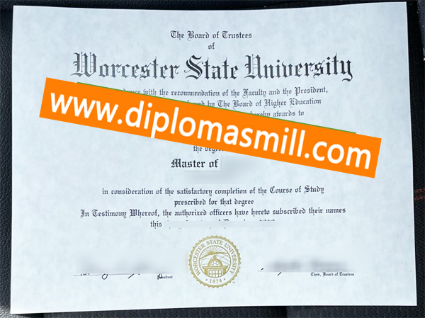 Create cheap Worcester State University diploma