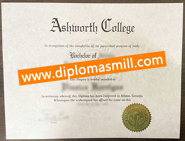 Make fake Ashworth College diploma online