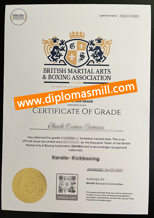 How much buy fake BMABA diploma?