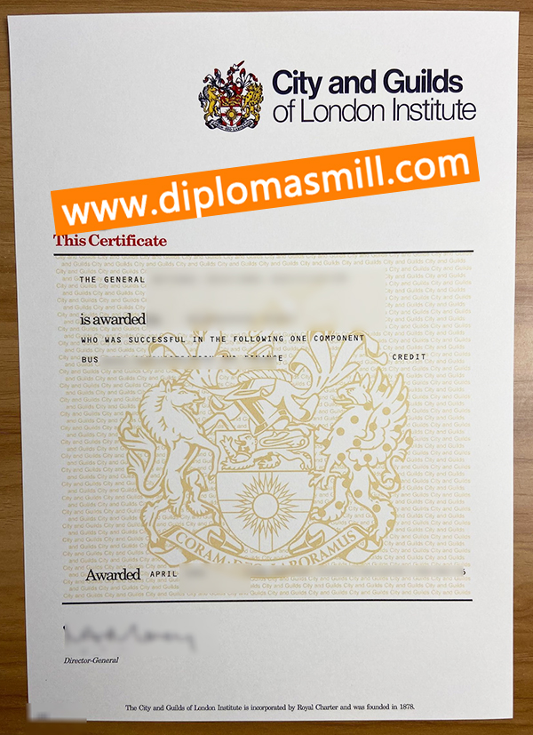 Where to buy fake City & Guilds certificate?