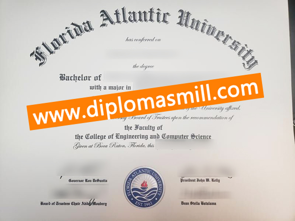 Pick up fake Florida Atlantic University degree
