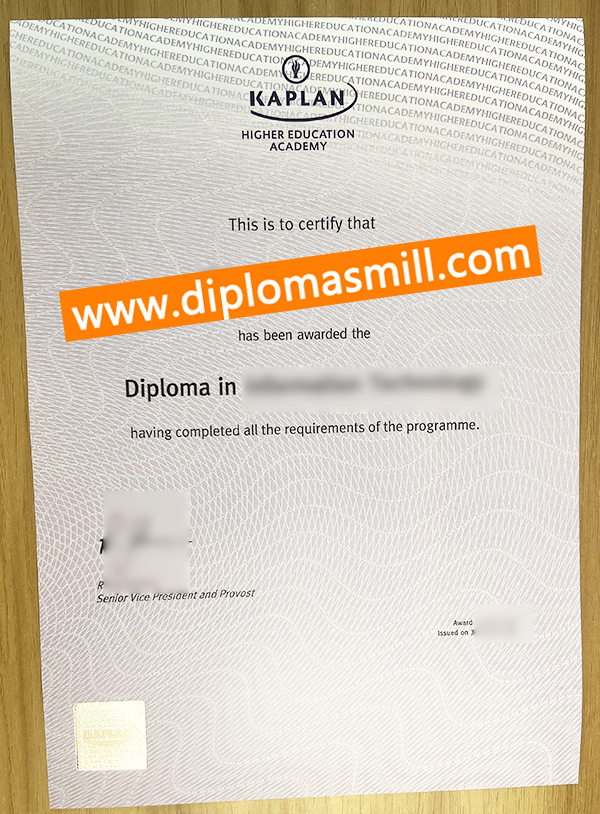 Order fake Kaplan Higher Education Academy degree