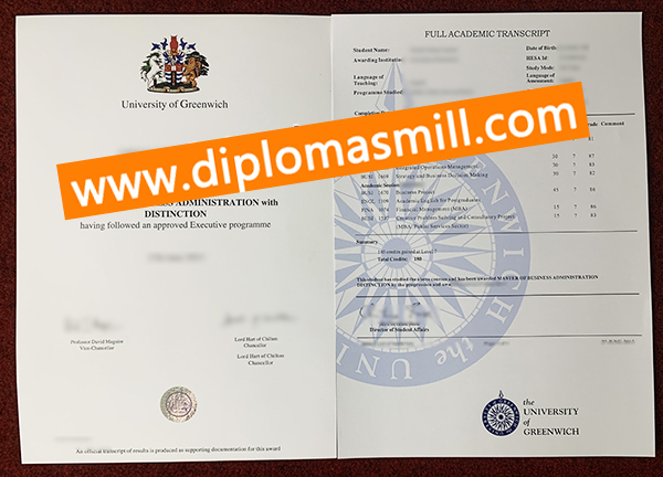 Order fake University of Greenwich diploma transcript
