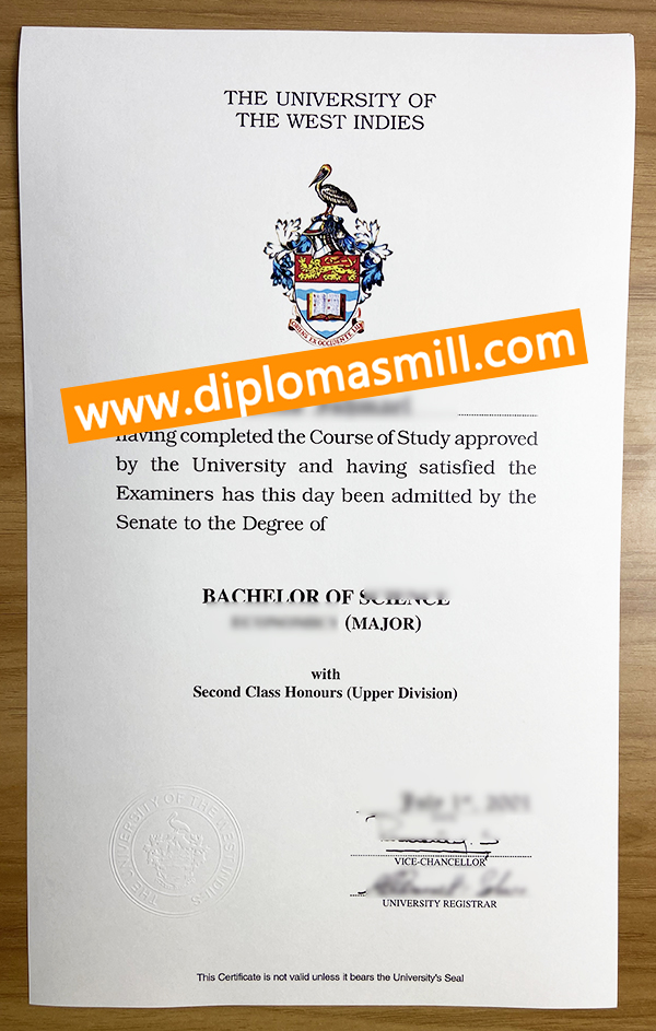 Sale fake University of the West Indies diploma
