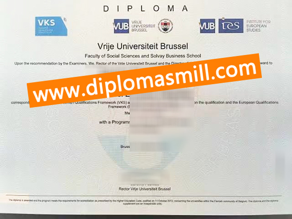 Where to buy fake Vrije Universiteit Brussel diploma?