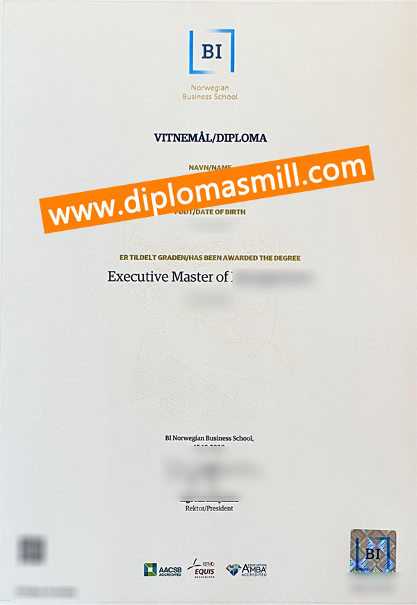 Order fake BI Norwegian Business School diploma