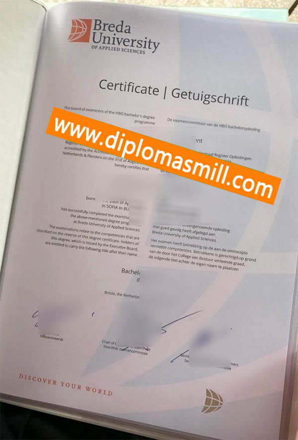 Apply fake Breda University of Applied Sciences degree