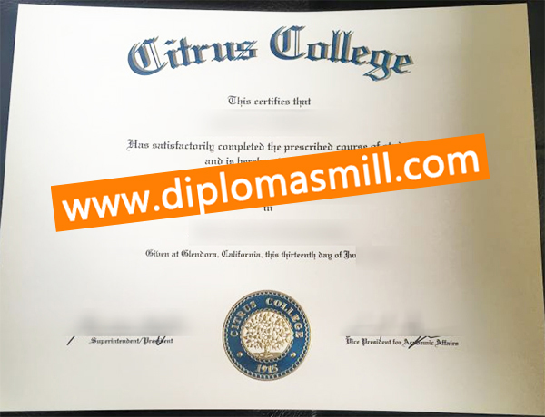 Where to buy fake Citrus College diploma?