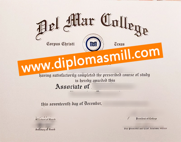 Sale fake Del Mar College diploma