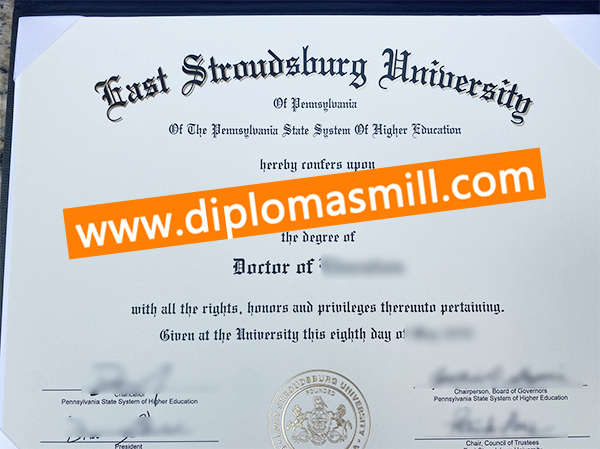Order fake East Stroudsburg University certificate