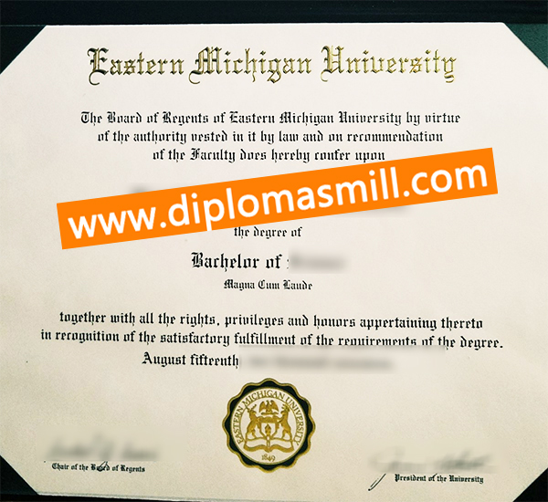 Eastern Michigan University fake diploma for sale