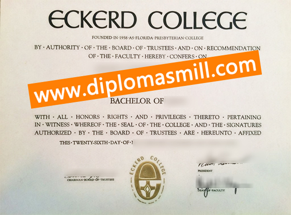 Shopping fake Eckerd College diploma online