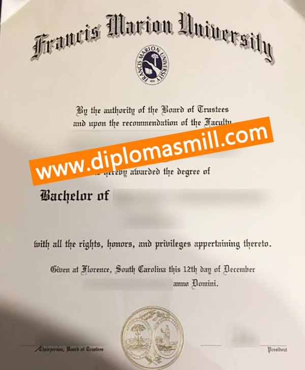 Make fake Francis Marion University certificate