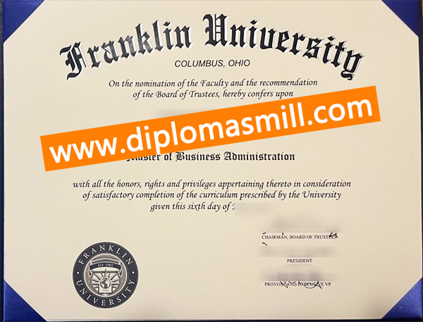 Pick up fake Franklin University diploma