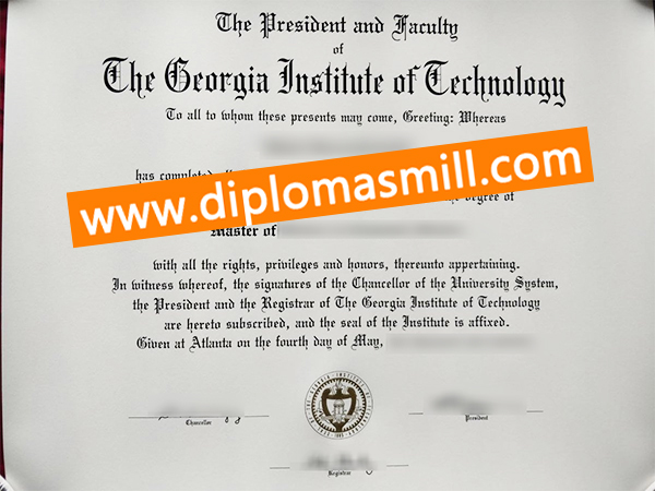 Sale fake Georgia Institute of Technology diploma