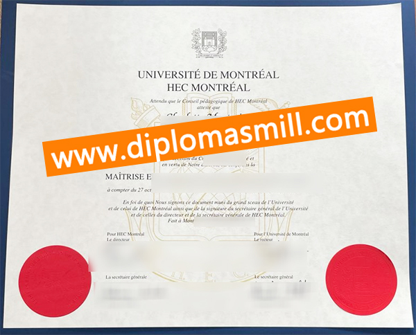 Purchase fake HEC Montréal diploma fast