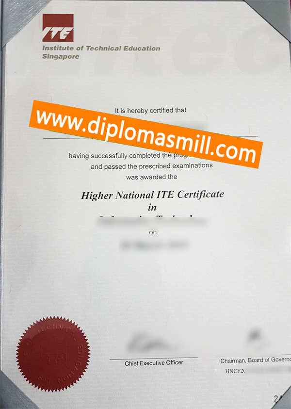 Fake Institute of Technical Education certificate for sale
