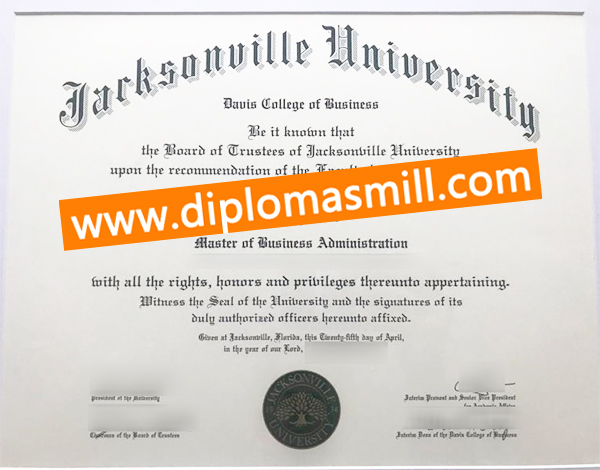 Supply copy Jacksonville University diploma