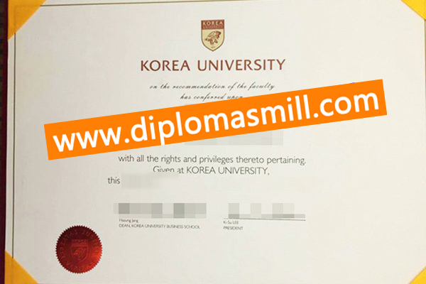 How much get fake Korea University diploma?