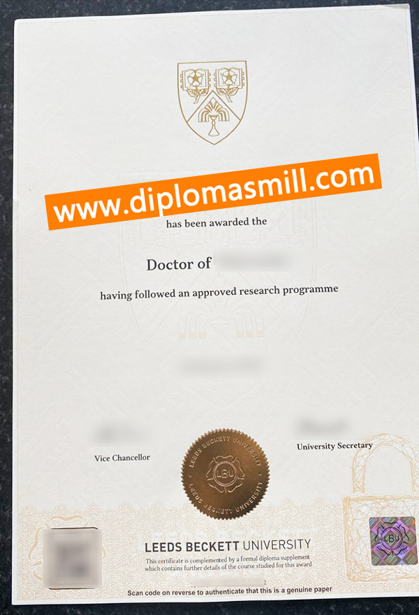 Make fake Leeds Beckett University diploma fast