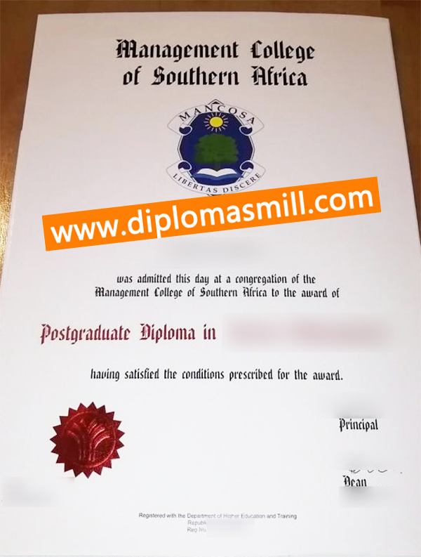 How much buy fake MANCOSA diploma?