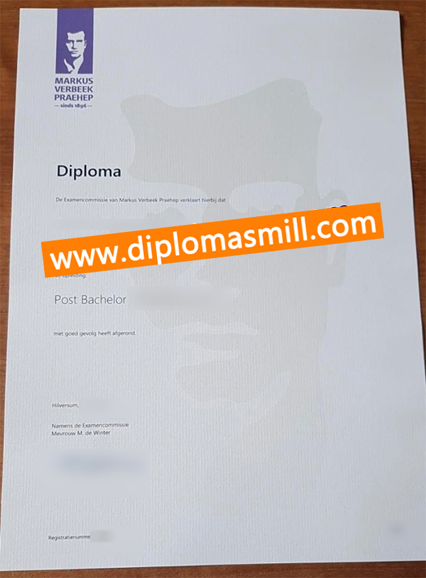 Supply fake Markus Verbeek Praehep certificate