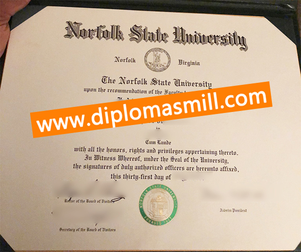 Purchase fake Norfolk State University diploma
