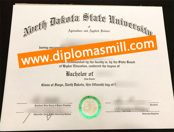 Fake North Dakota State University degree for sale