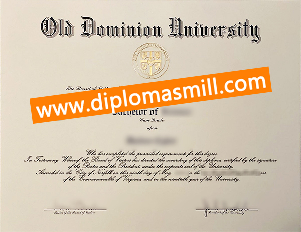 Apply copy Old Dominion University diploma