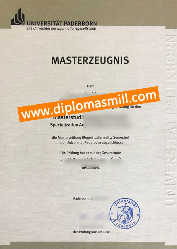 Purchase fake Paderborn University diploma fast