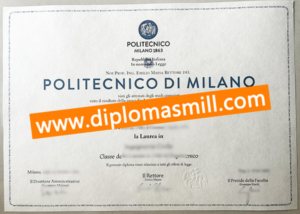 How to get fake Politecnico di Milano degree?