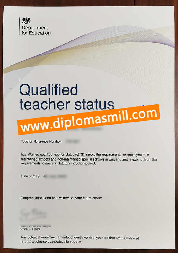 How much buy fake UK QTS certificate?