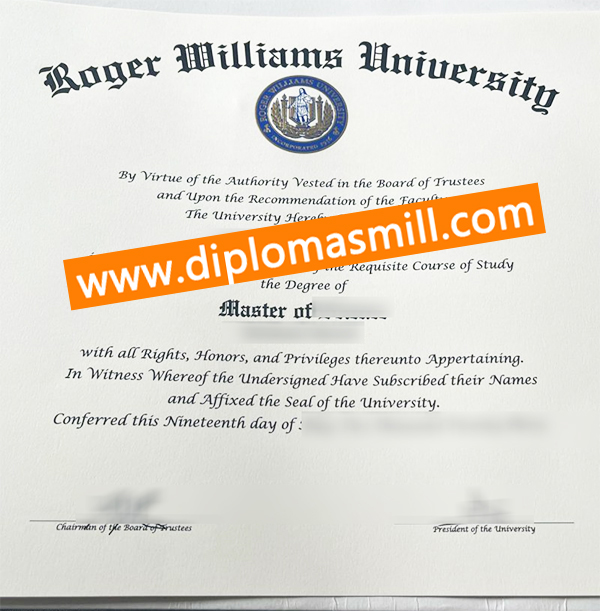 Make fake Roger Williams University diploma