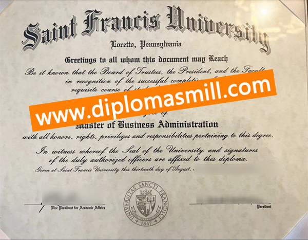 Create fake Saint Francis University diploma