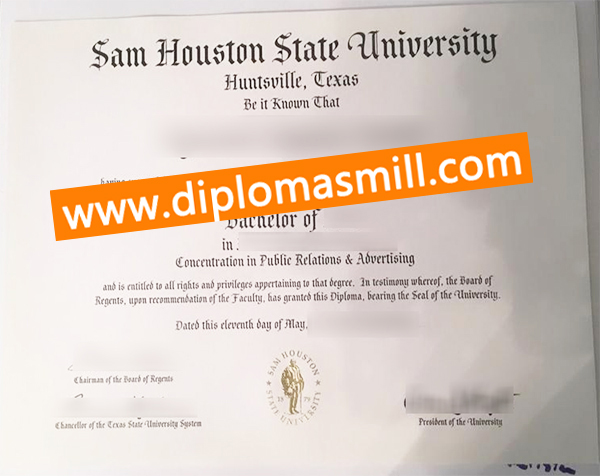 Order fake Sam Houston State University degree