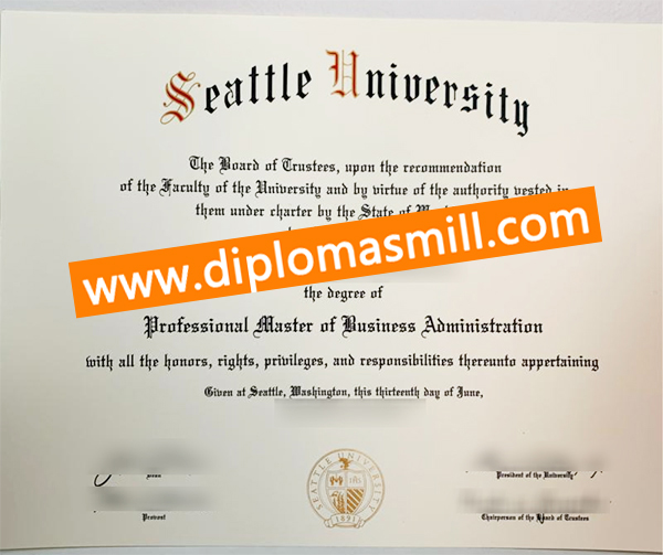 Purchase fake Seattle University diploma online