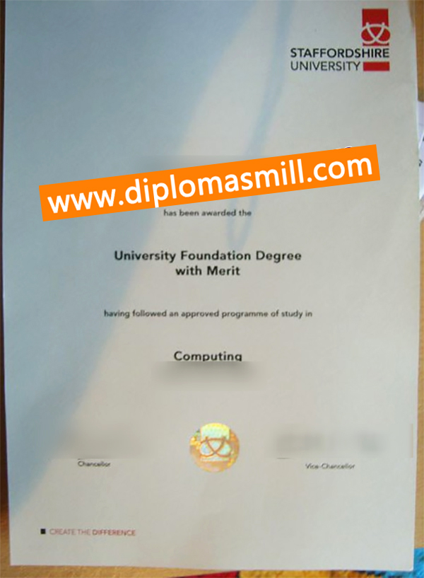 Make fake Staffordshire University diploma