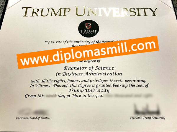 Purchase fake Trump University diploma