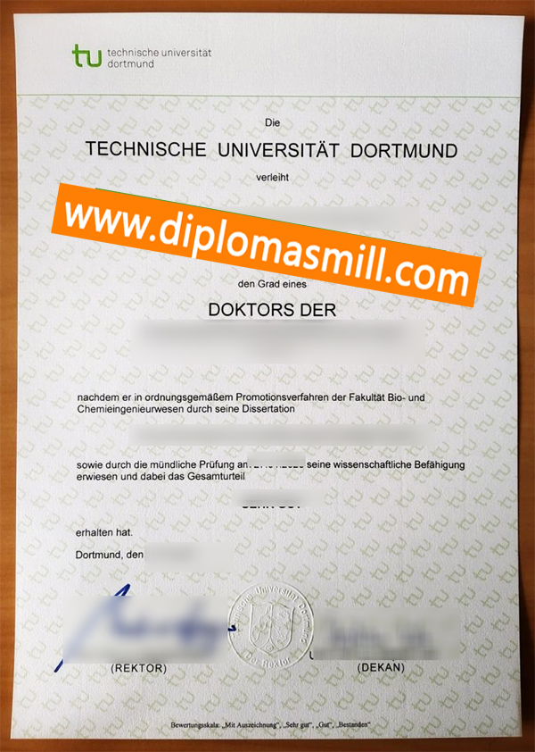 Fake TU Dortmund degree for sale