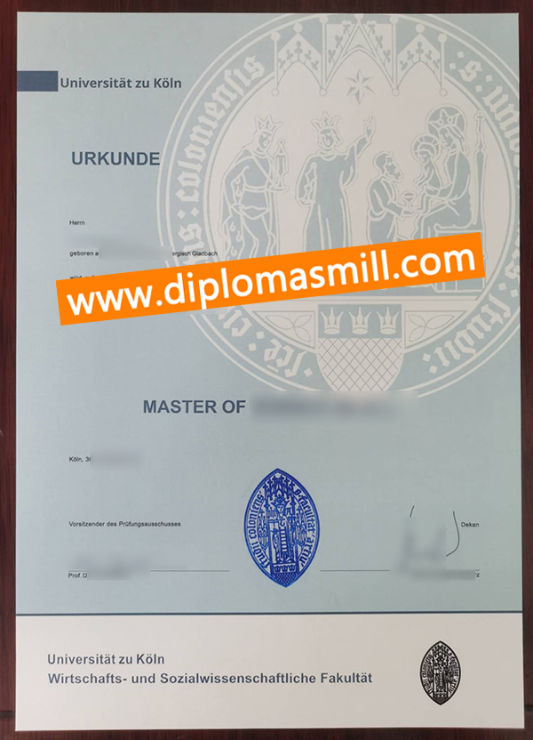 Make fake Universität zu Köln diploma